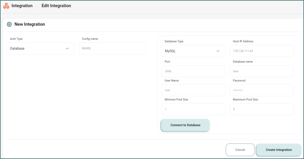 MySQL Database Integration