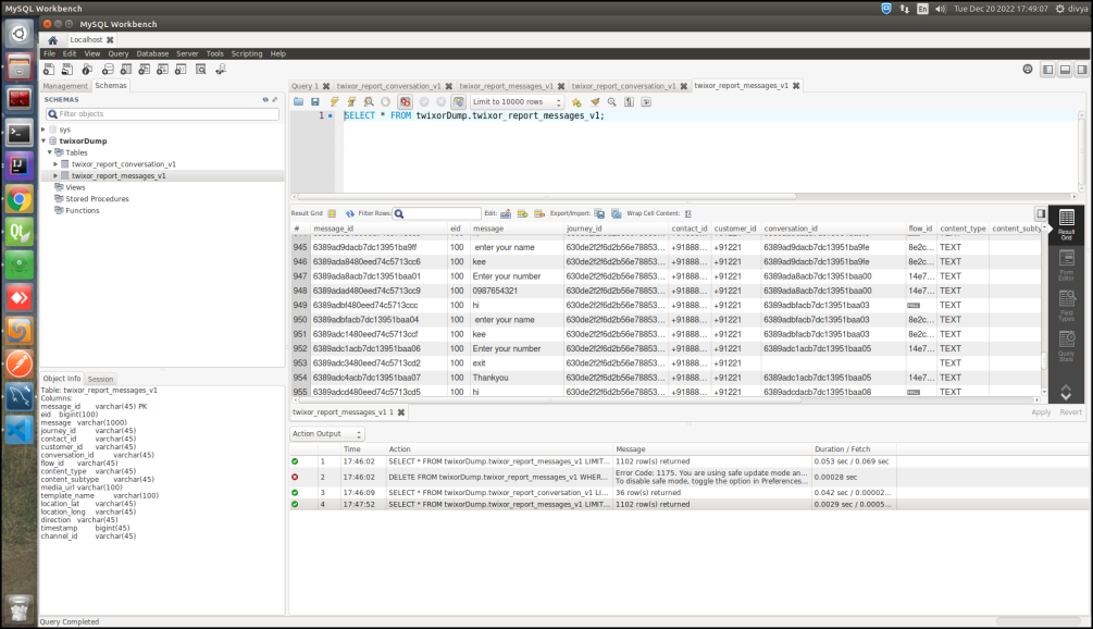 MySQL Database Integration